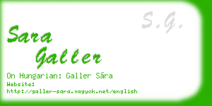 sara galler business card